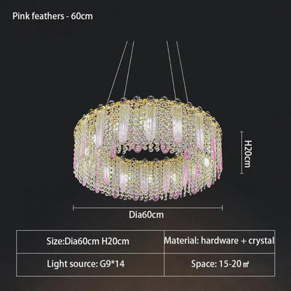 Elegant Crystal Chandelier | Bedroom &amp; Bedside Lighting
