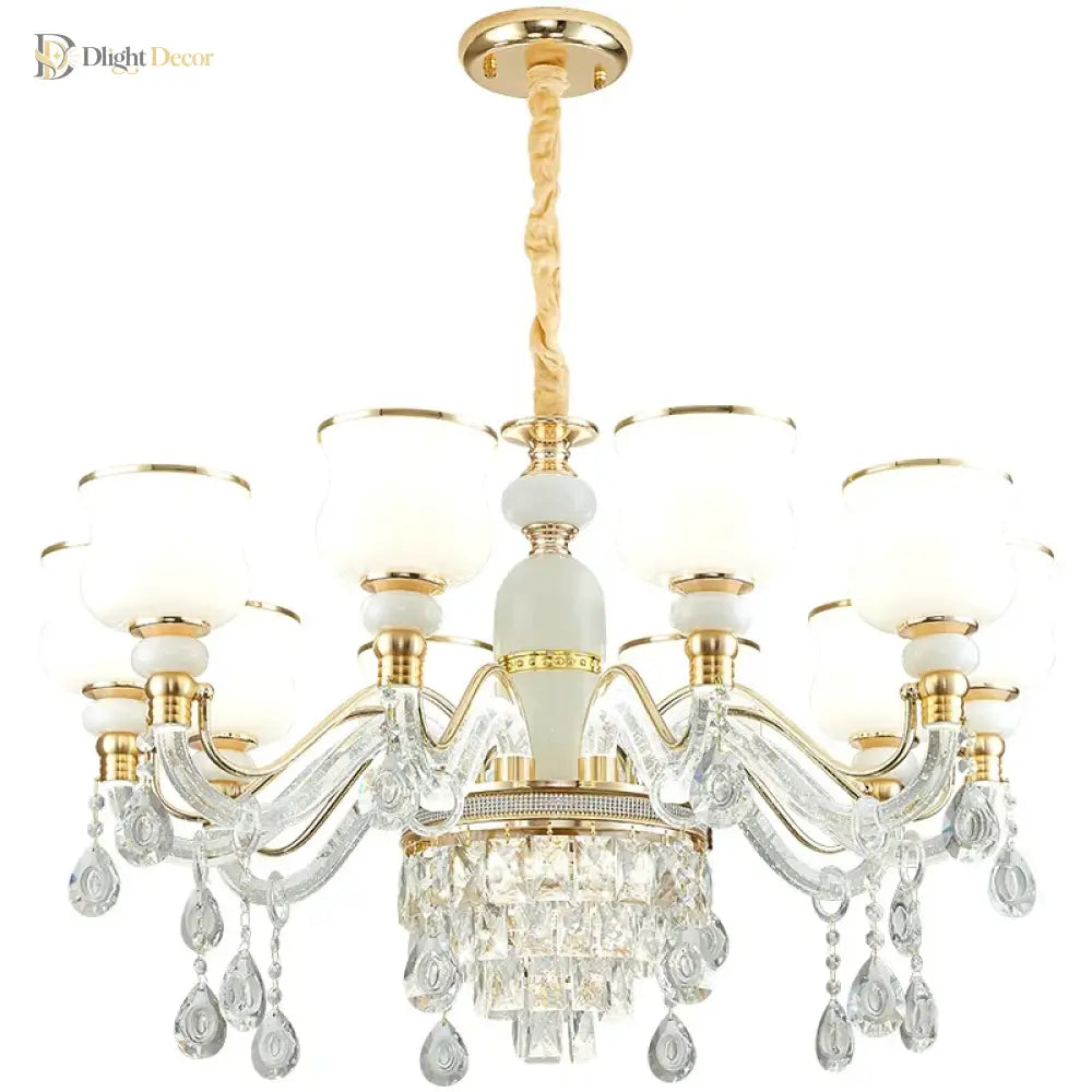 Elegant Crystal European Chandelier | Dining Room Lighting