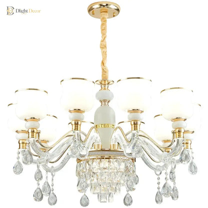 Elegant Crystal European Chandelier | Dining Room Lighting