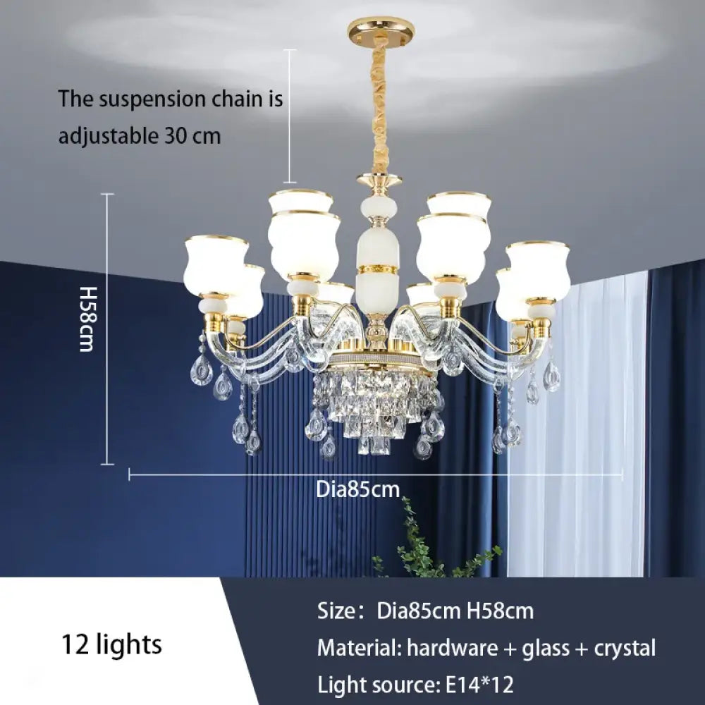 Elegant Crystal European Chandelier | Dining Room Lighting