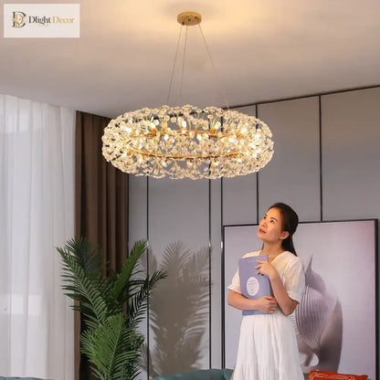 Elegant K9 LED Modern Chandelier | Dining Room Lighting