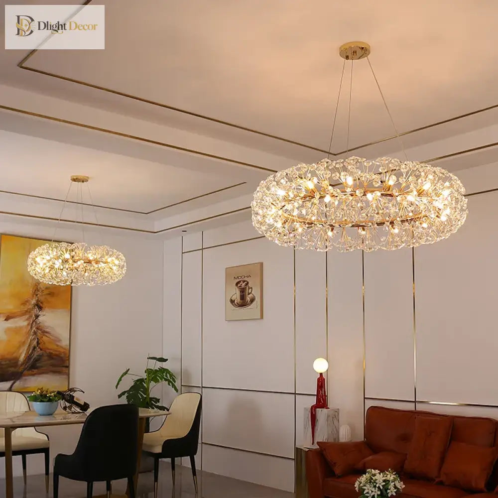 Elegant K9 LED Modern Chandelier | Dining Room Lighting
