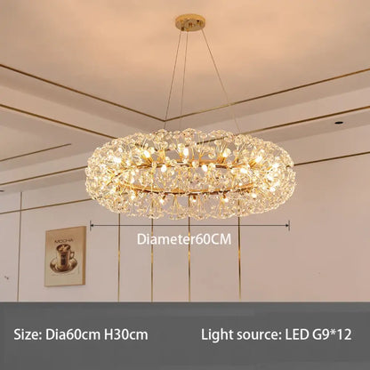 Elegant K9 LED Modern Chandelier | Dining Room Lighting