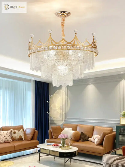 Elegant K9 Minimalist Chandelier | Bedroom Home Lighting
