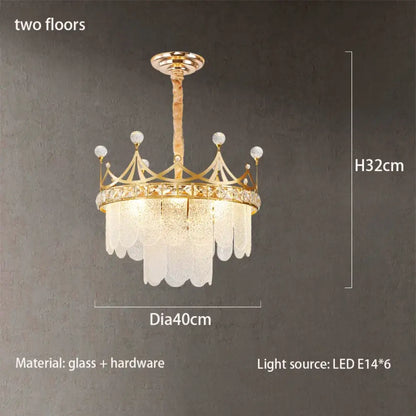 Elegant K9 Minimalist Chandelier | Bedroom Home Lighting
