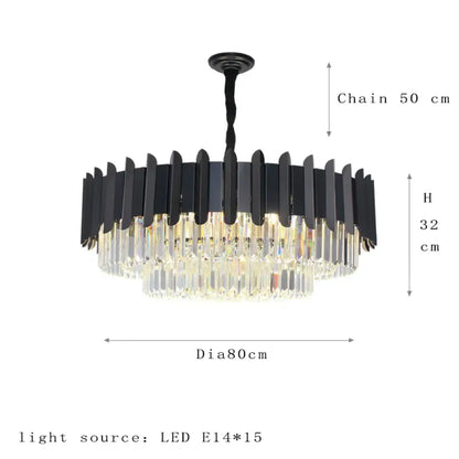 Elegant Modern Crystal Chandelier | Bedroom Home Lighting