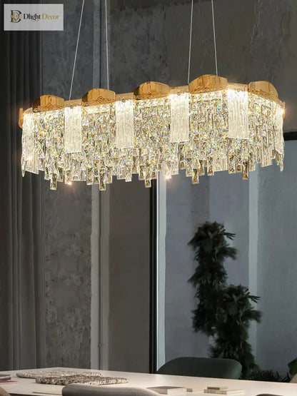 Elegant Modern Crystal Chandelier | Dining Room Lighting