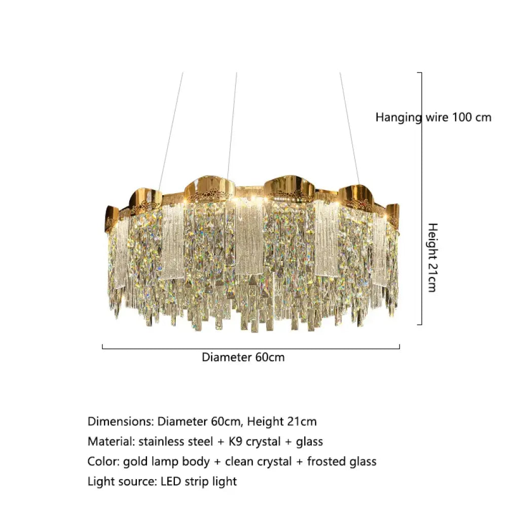 Elegant Modern Crystal Chandelier | Dining Room Lighting