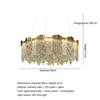 Elegant Modern Crystal Chandelier | Dining Room Lighting