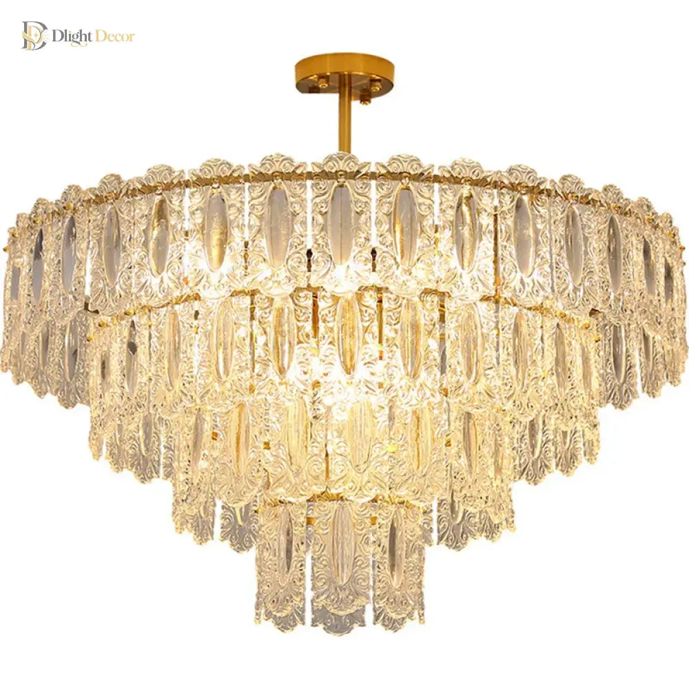 Elegant Modern Glass Chandelier | Dining Room Lighting