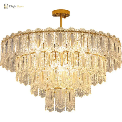 Elegant Modern Glass Chandelier | Dining Room Lighting