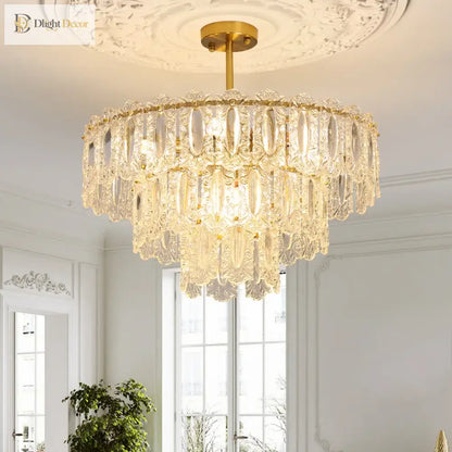 Elegant Modern Glass Chandelier | Dining Room Lighting