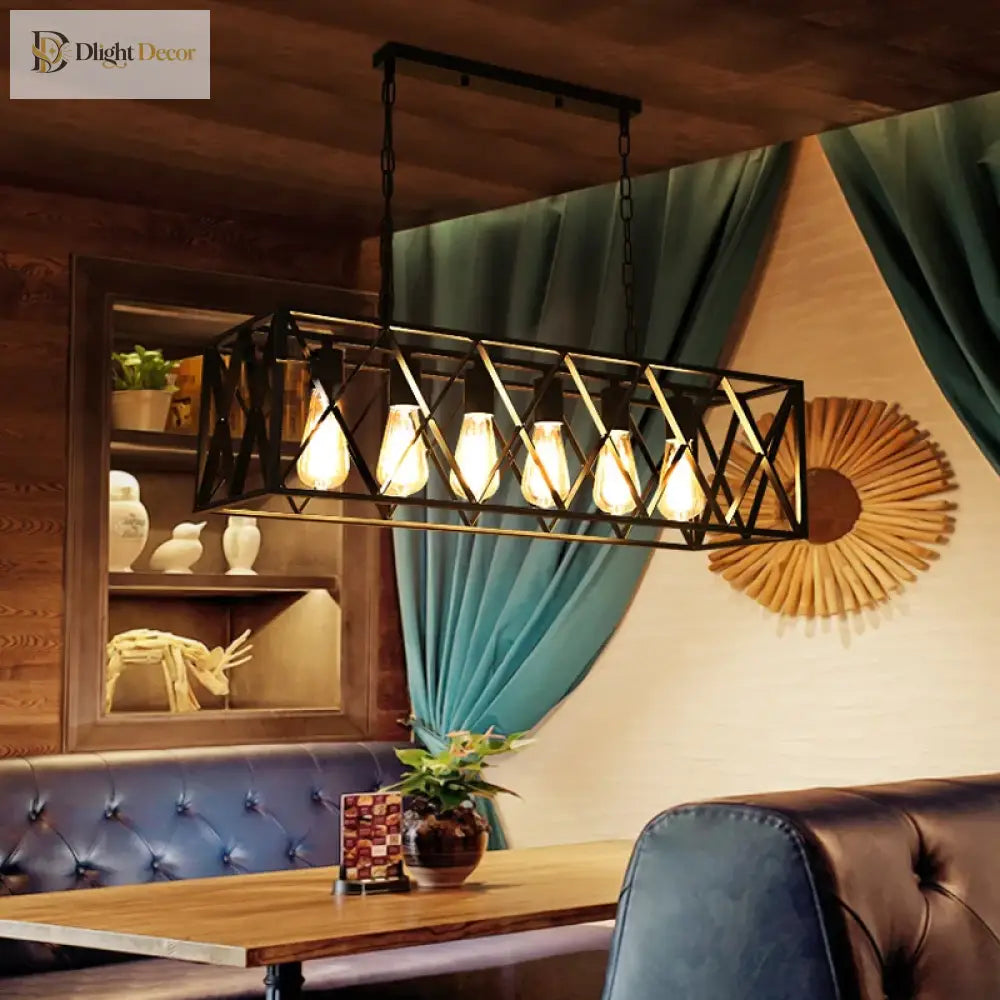 Elena Industrial Retro Chandelier | Dining Room Lighting
