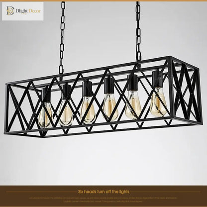 Elena Industrial Retro Chandelier | Dining Room Lighting