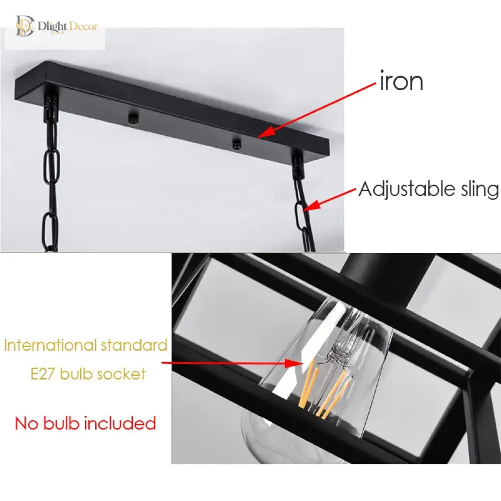 Elena Industrial Retro Chandelier | Dining Room Lighting