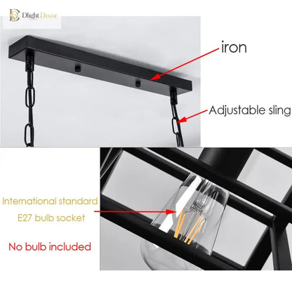 Elena Industrial Retro Chandelier | Dining Room Lighting