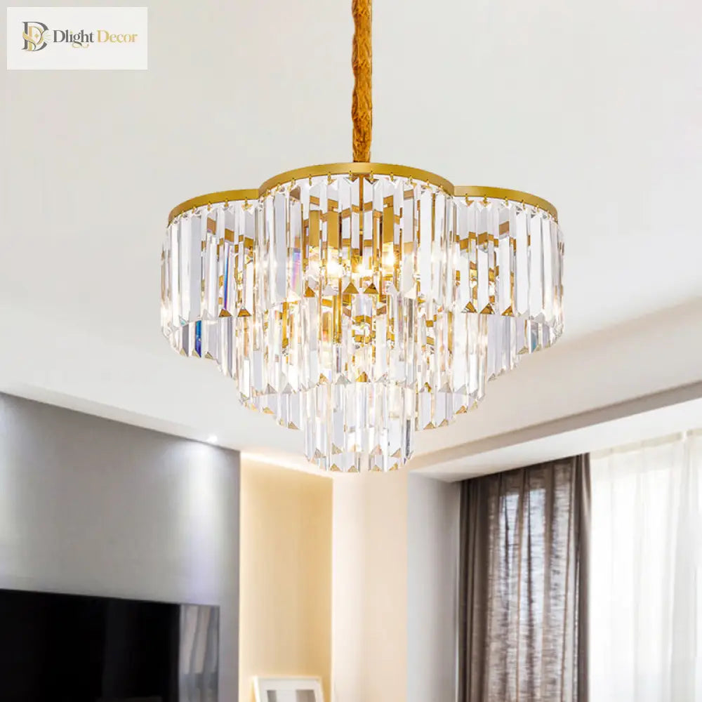 Enchanting Modern Gold Chandelier | Dining Room Lighting