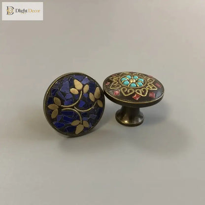 Ethnic Style Brass Art Handles – Vintage Cabinet and Drawer Pulls with Nepalese Craftsmanship