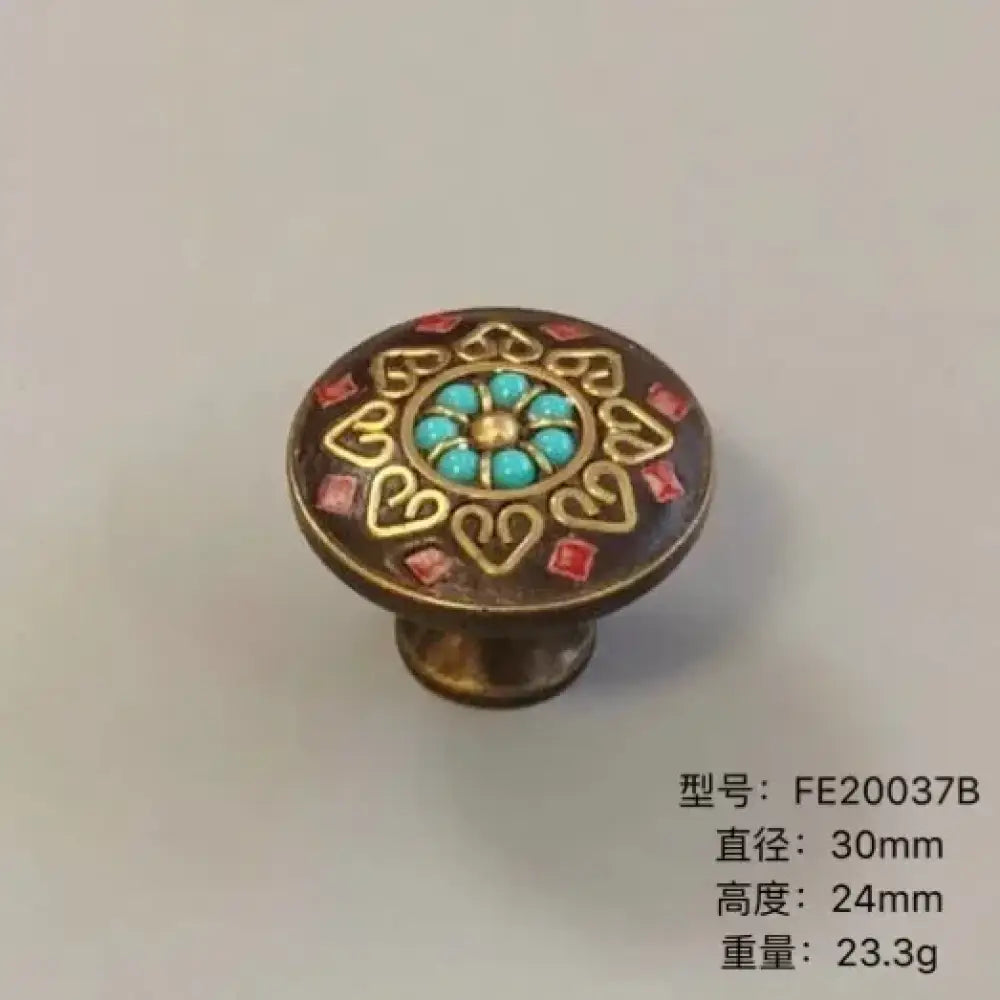 Ethnic Style Brass Art Handles – Vintage Cabinet and Drawer Pulls with Nepalese Craftsmanship