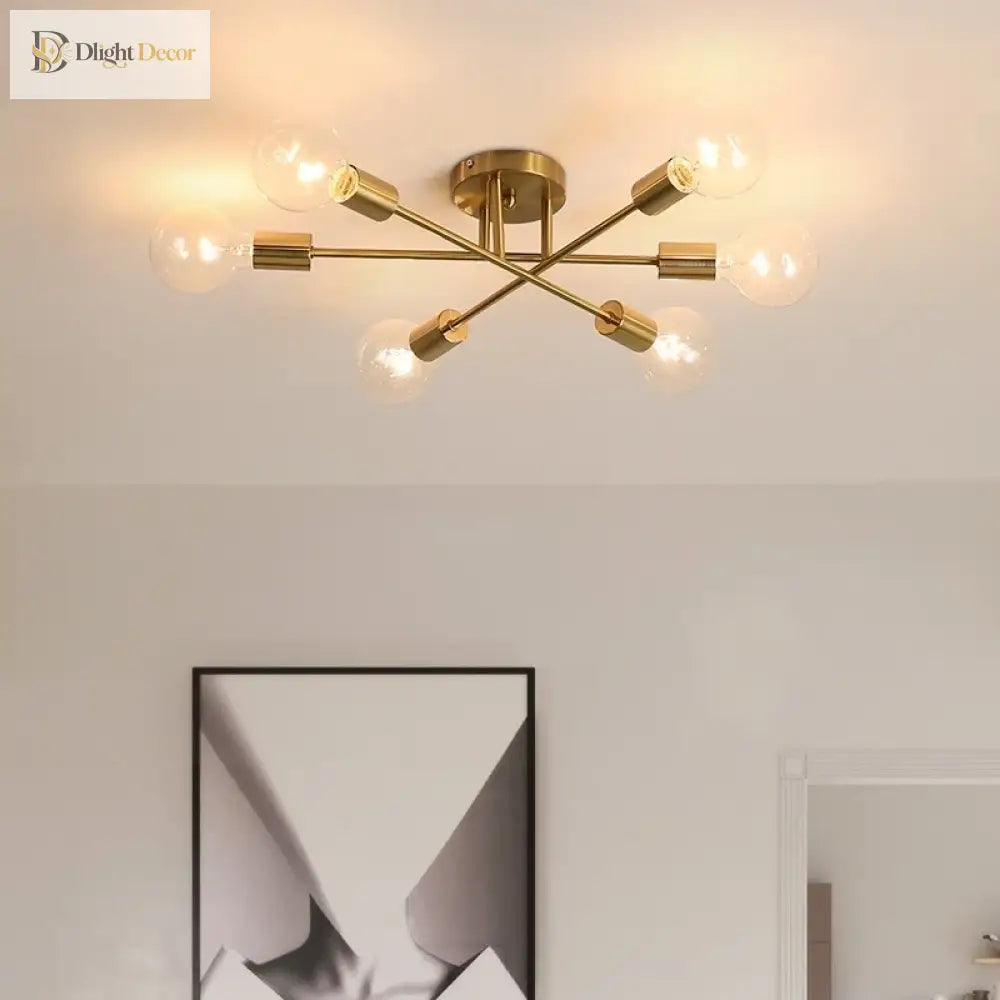 Eva Gold Ceiling Light | Modern Interior Home Lighting