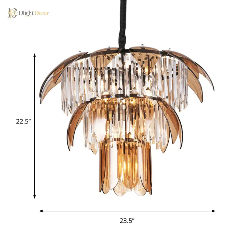 Evelyn Crystal Chandelier | Modern Living Room Lighting