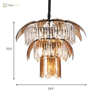Evelyn Crystal Chandelier | Modern Living Room Lighting