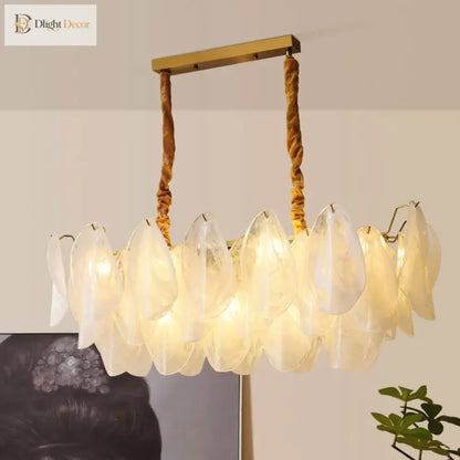 French Retro Glass Chandelier | Dining Room Home Lighting