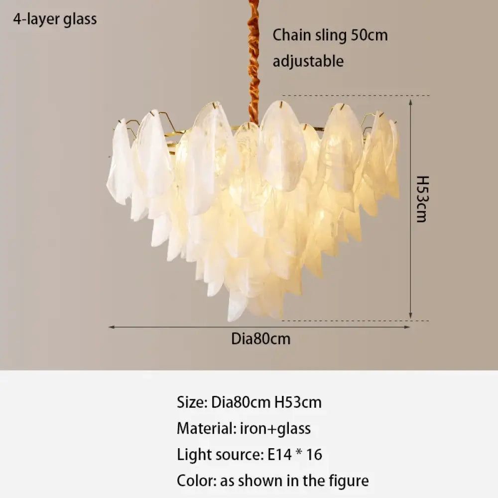 French Retro Glass Chandelier | Dining Room Home Lighting