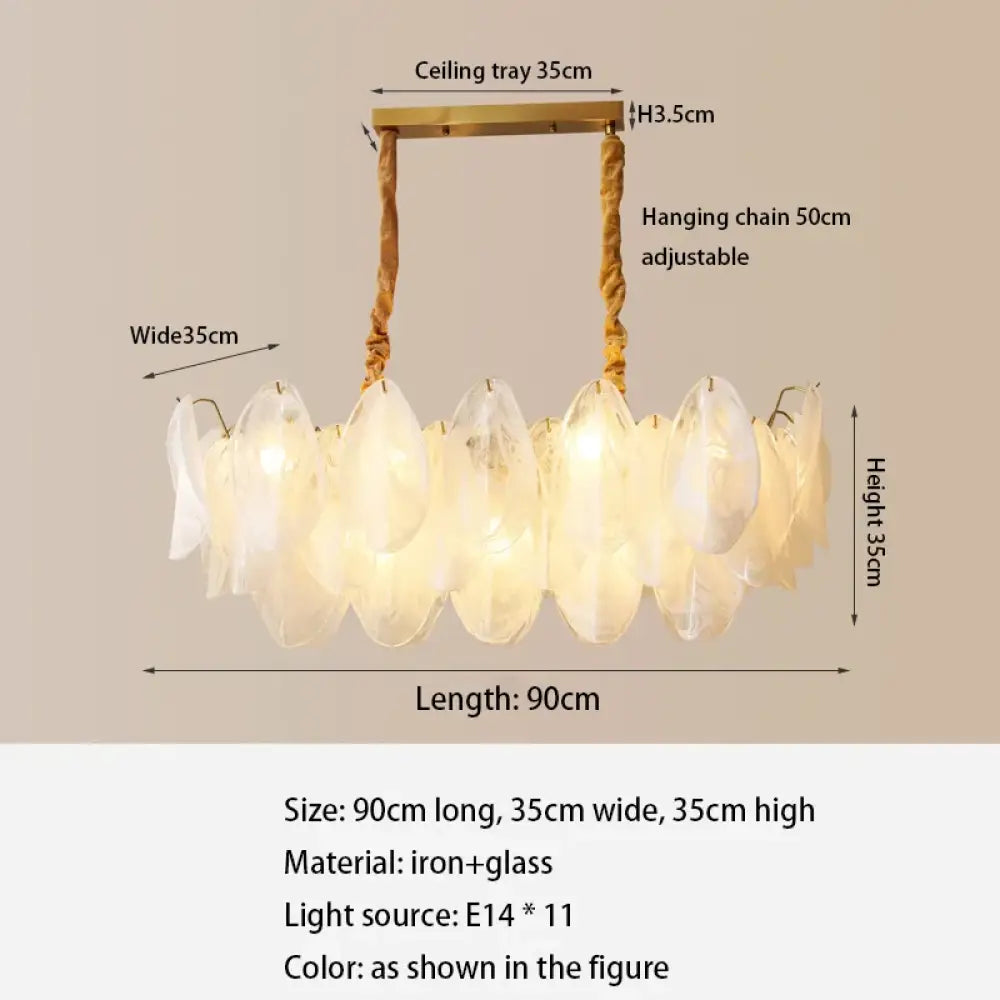 French Retro Glass Chandelier | Dining Room Home Lighting
