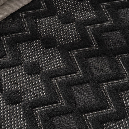 Indoor Outdoor Rug Livorno Geometric Trellis Pattern In Anthracite