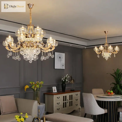 Grand Crystal Chandelier | Modern Dining Room Lighting