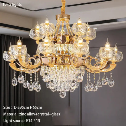 Grand Crystal Chandelier | Modern Dining Room Lighting