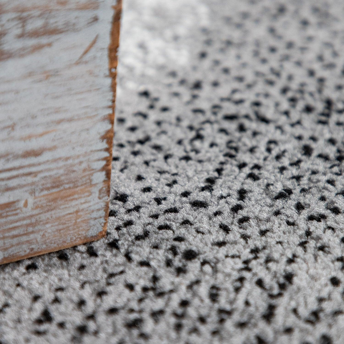 Grey Black Area Rug Mondial with Abstract Paint Effect