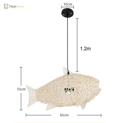Hand Rattan Pendant Light | Modern Dining Room Lighting