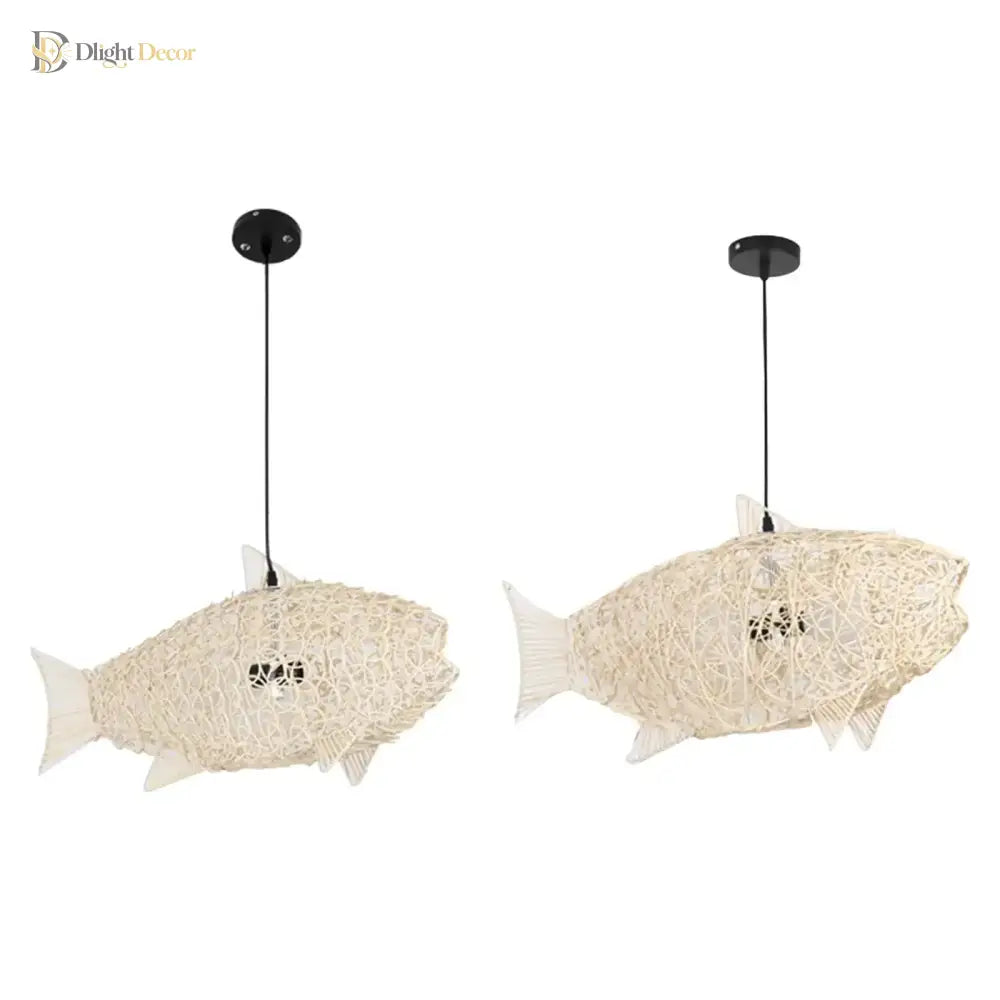 Hand Rattan Pendant Light | Modern Dining Room Lighting