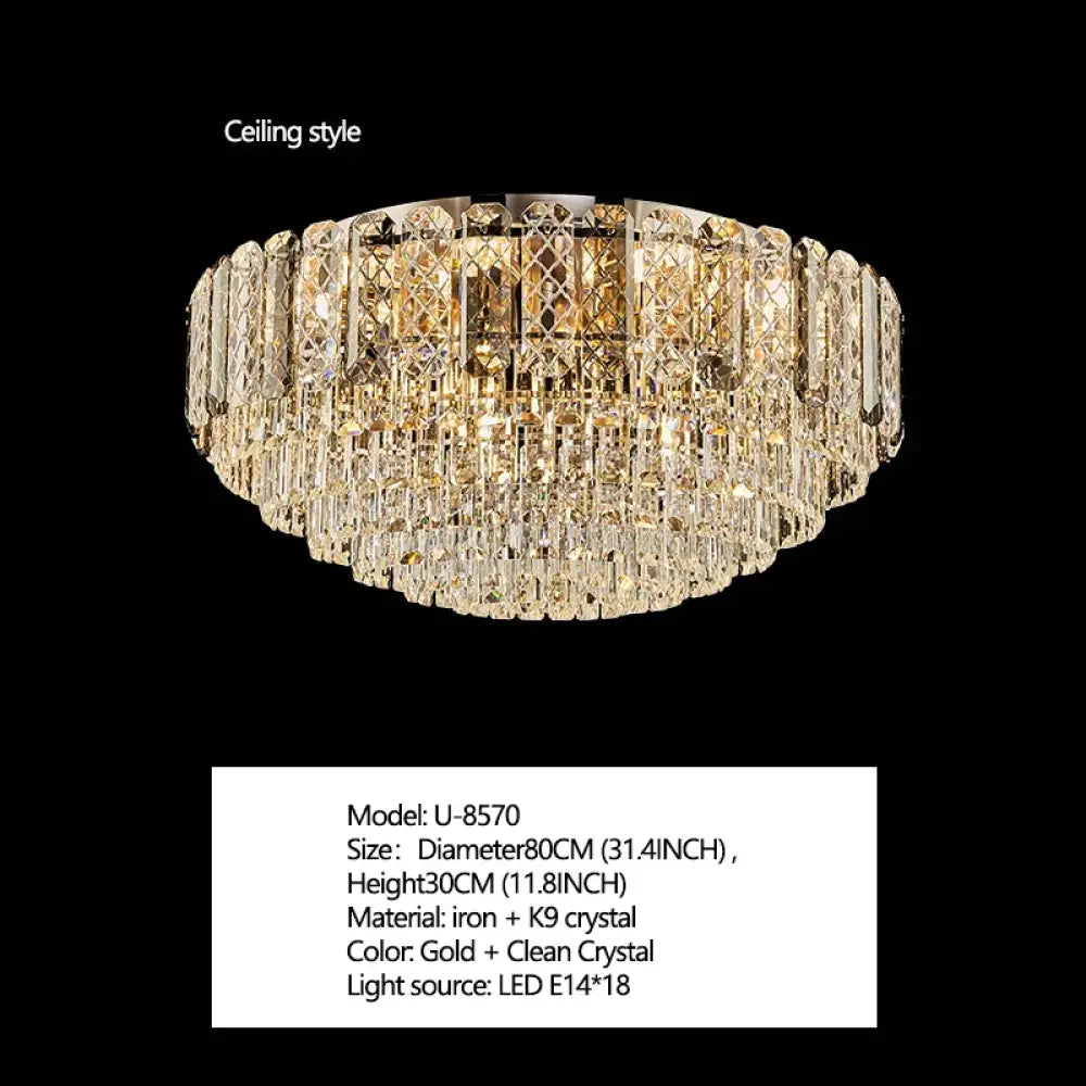 High Crystal Chandelier | Modern Dining Room Lighting
