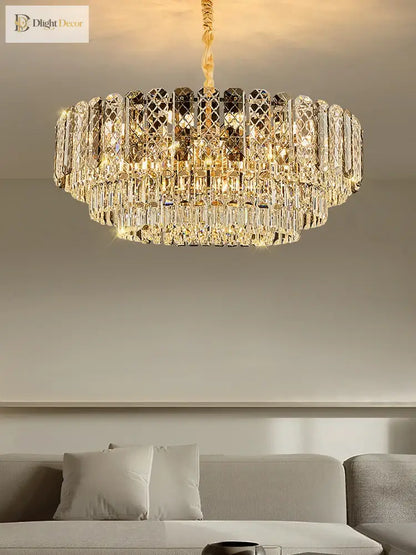 High Crystal Chandelier | Modern Dining Room Lighting