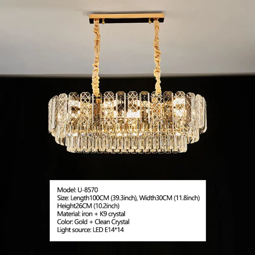 High Crystal Chandelier | Modern Dining Room Lighting