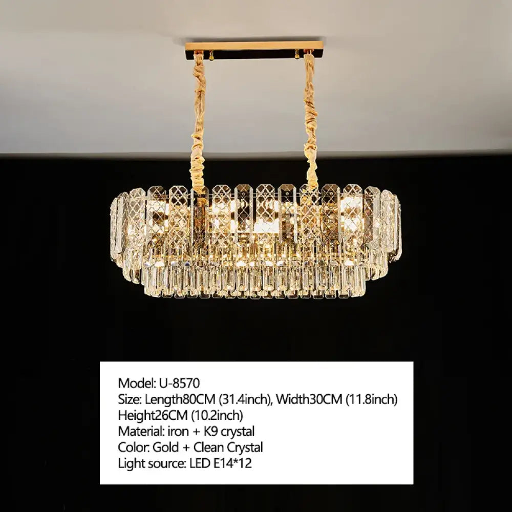 High Crystal Chandelier | Modern Dining Room Lighting