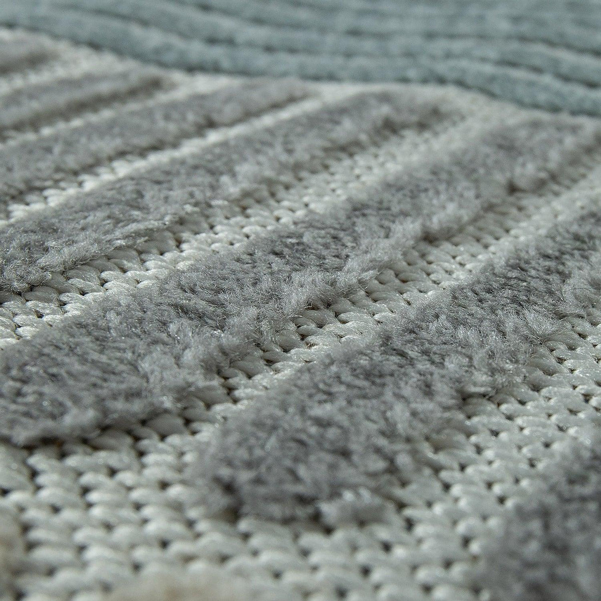 In- &amp; Outdoor Rug Marrakesh Carved Design - Brown Blue