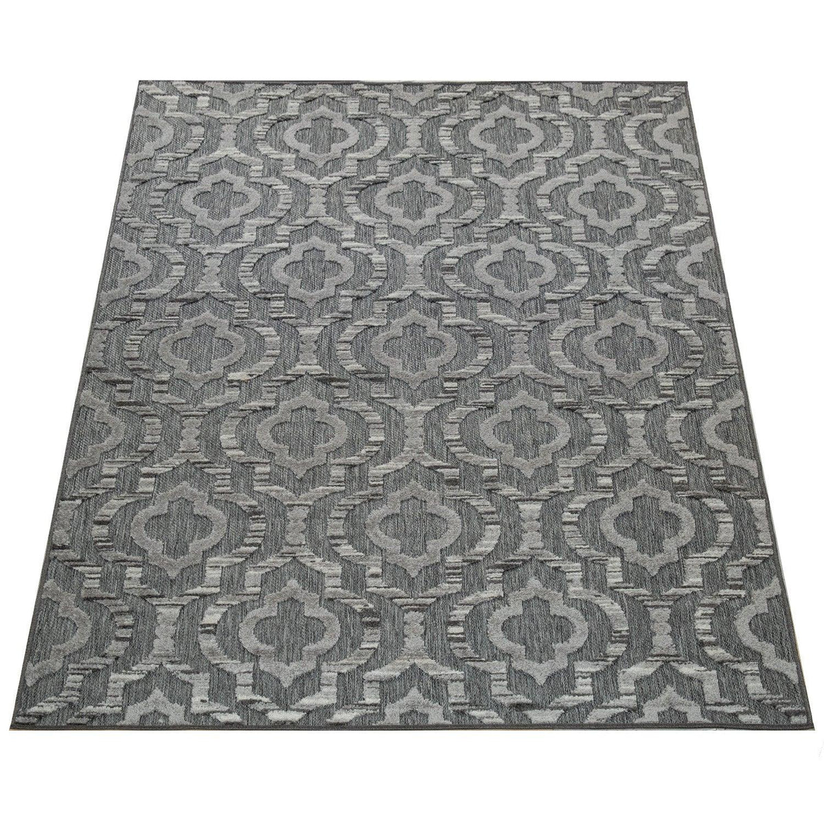 In- &amp; Outdoor Rug Marrakesh Moroccan Ornaments - Dark Grey