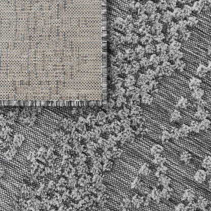 In- &amp; Outdoor Rug Marrakesh High/Low Effect Trellis in Anthracite
