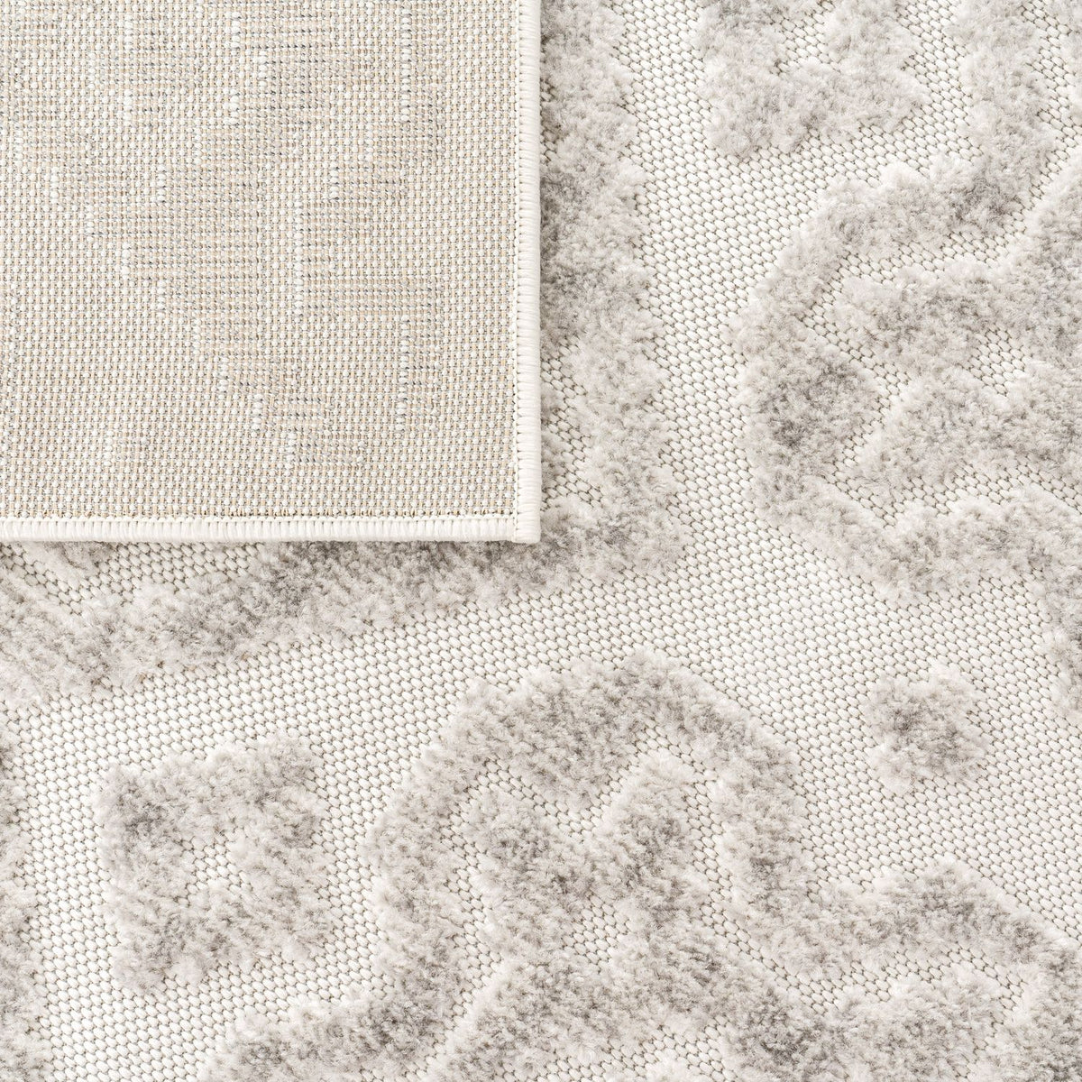 In- &amp; Outdoor Rug Marrakesh High/Low Effect Trellis in Cream