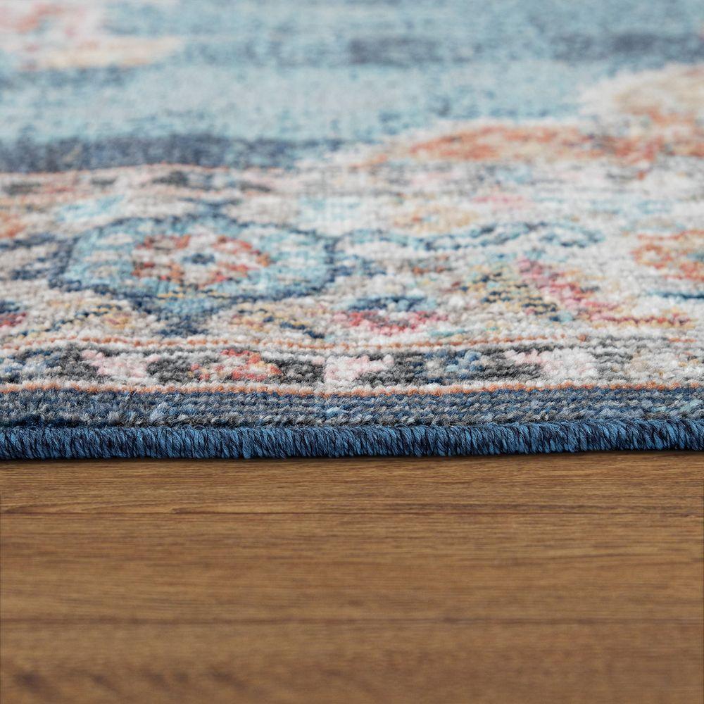 Indoor &amp; Outdoor Rug For Patio, Oriental Look In Blue