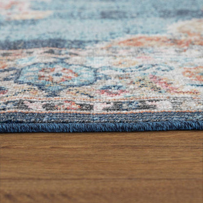 Indoor &amp; Outdoor Rug For Patio, Oriental Look In Blue