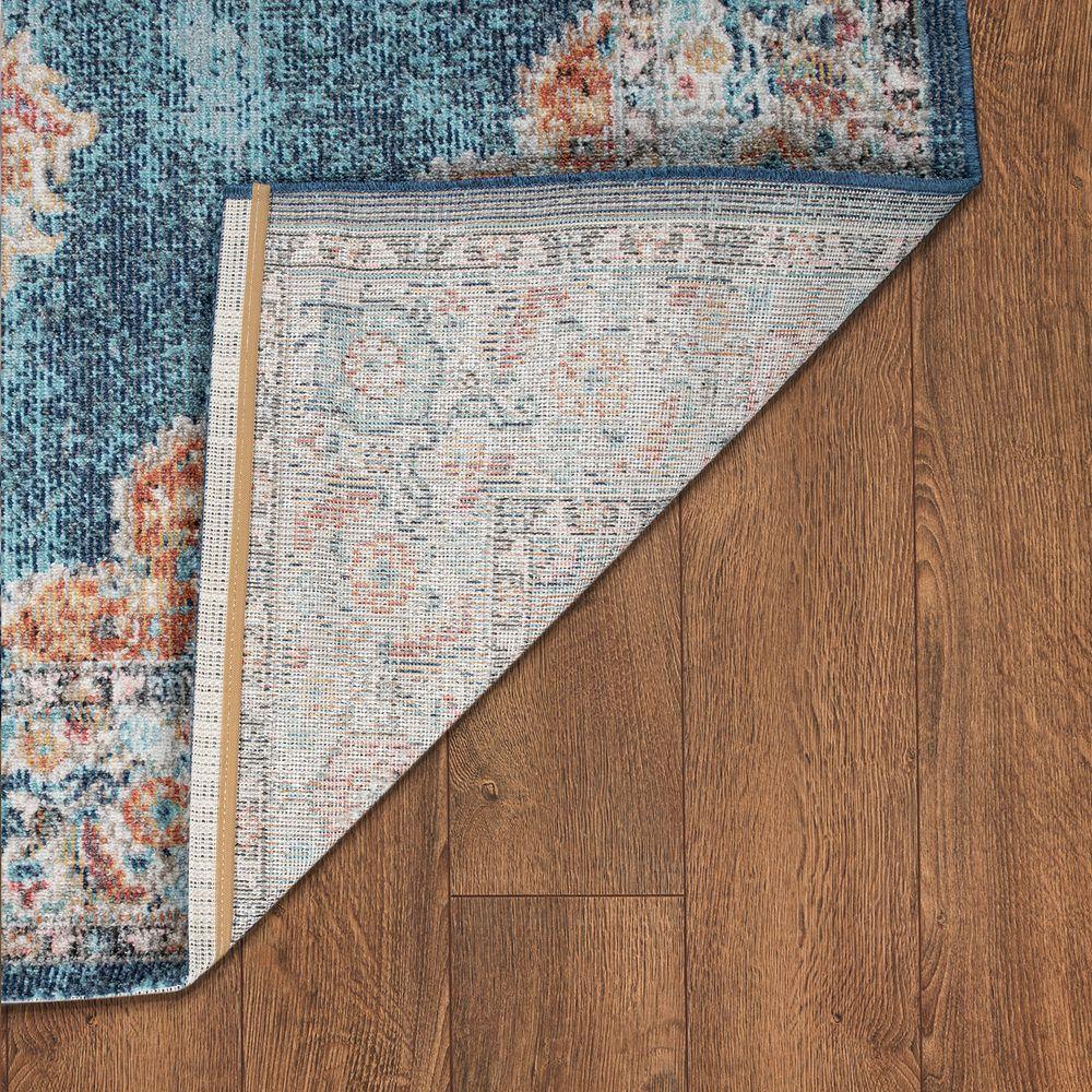 Indoor &amp; Outdoor Rug For Patio, Oriental Look In Blue