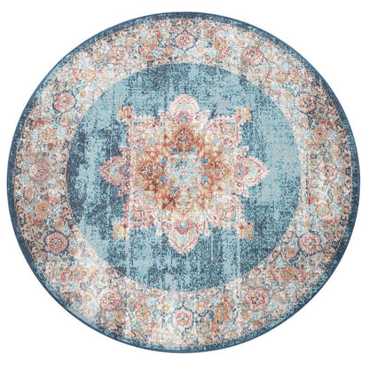 Indoor &amp; Outdoor Rug For Patio, Oriental Look In Blue