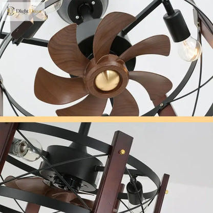 Industrial Ceiling Fan Light | Dining Room Home Lighting