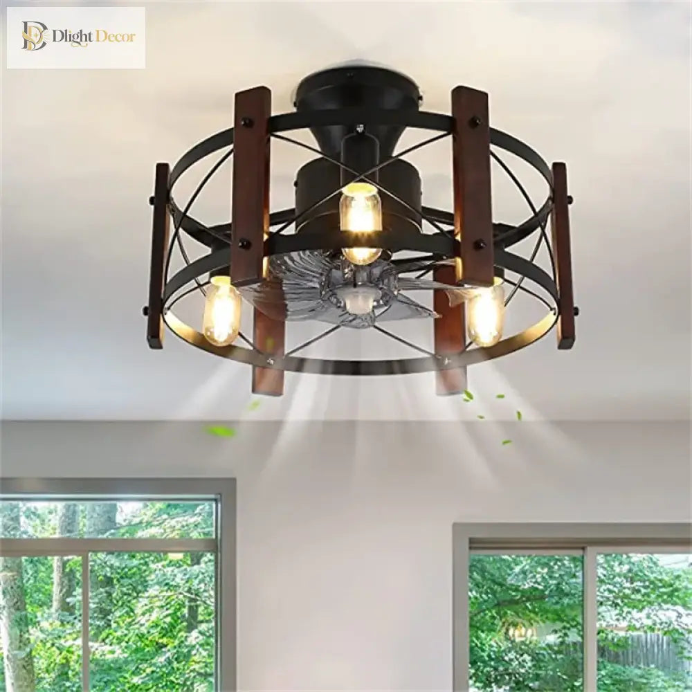 Industrial Ceiling Fan Light | Dining Room Home Lighting
