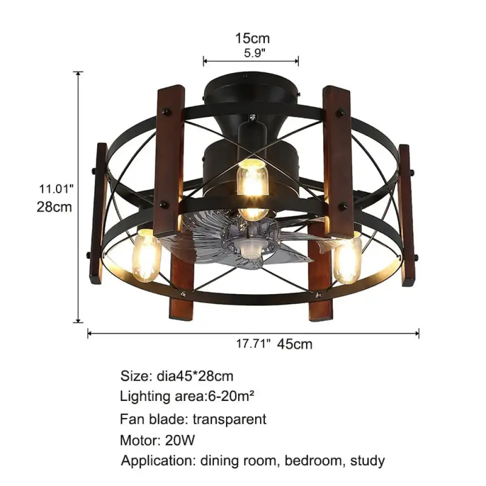 Industrial Ceiling Fan Light | Dining Room Home Lighting